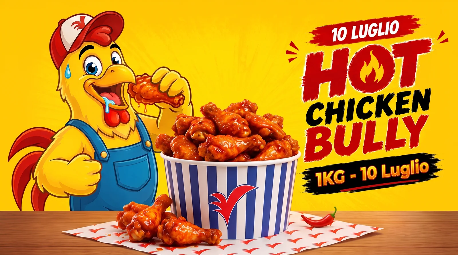 Hot wings a Torino, alette di pollo giallo piccanti