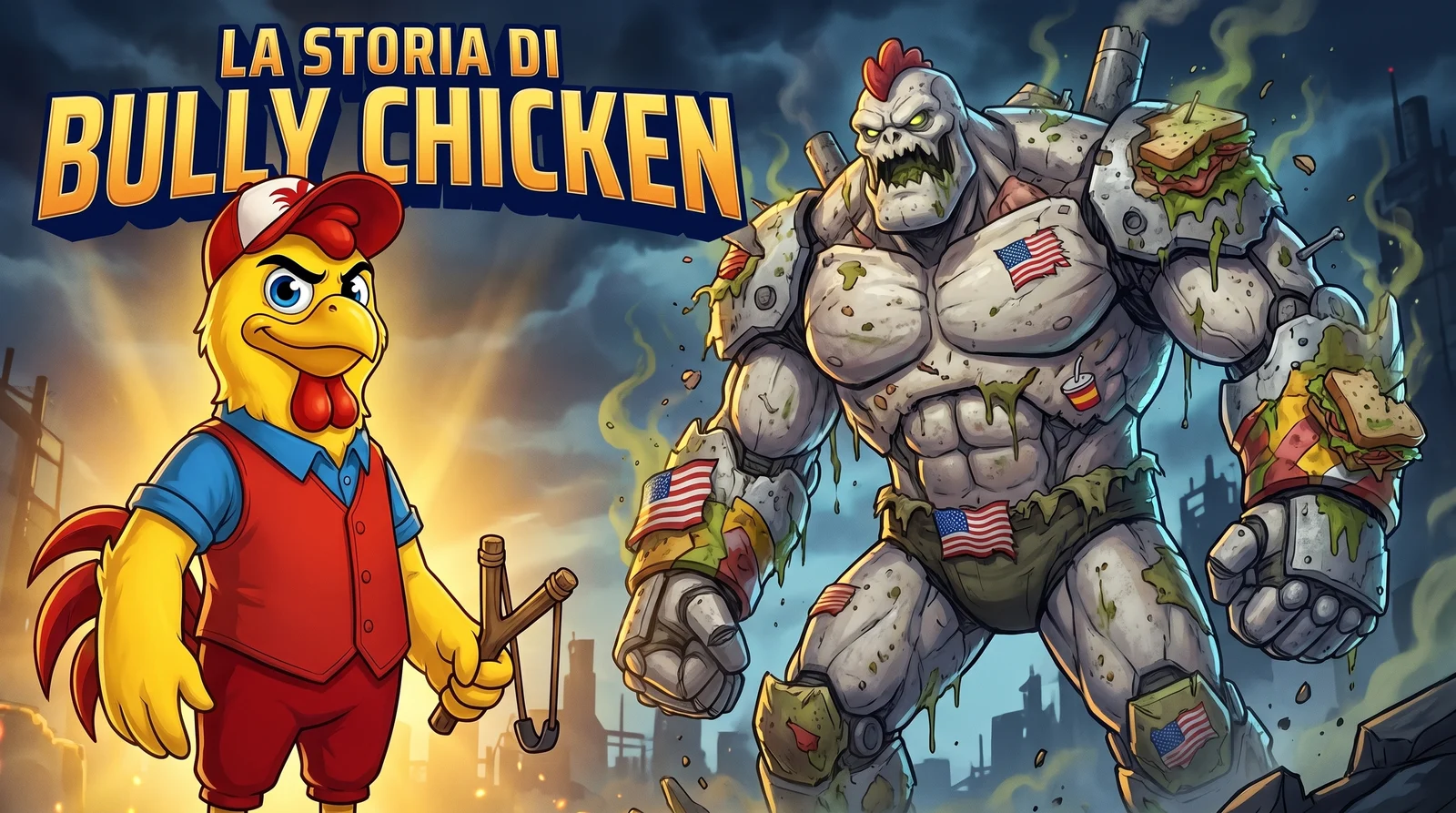 La storia di Bully Chicken, Davide contro Golia, il pollo giallo italiano contro il fast food americano